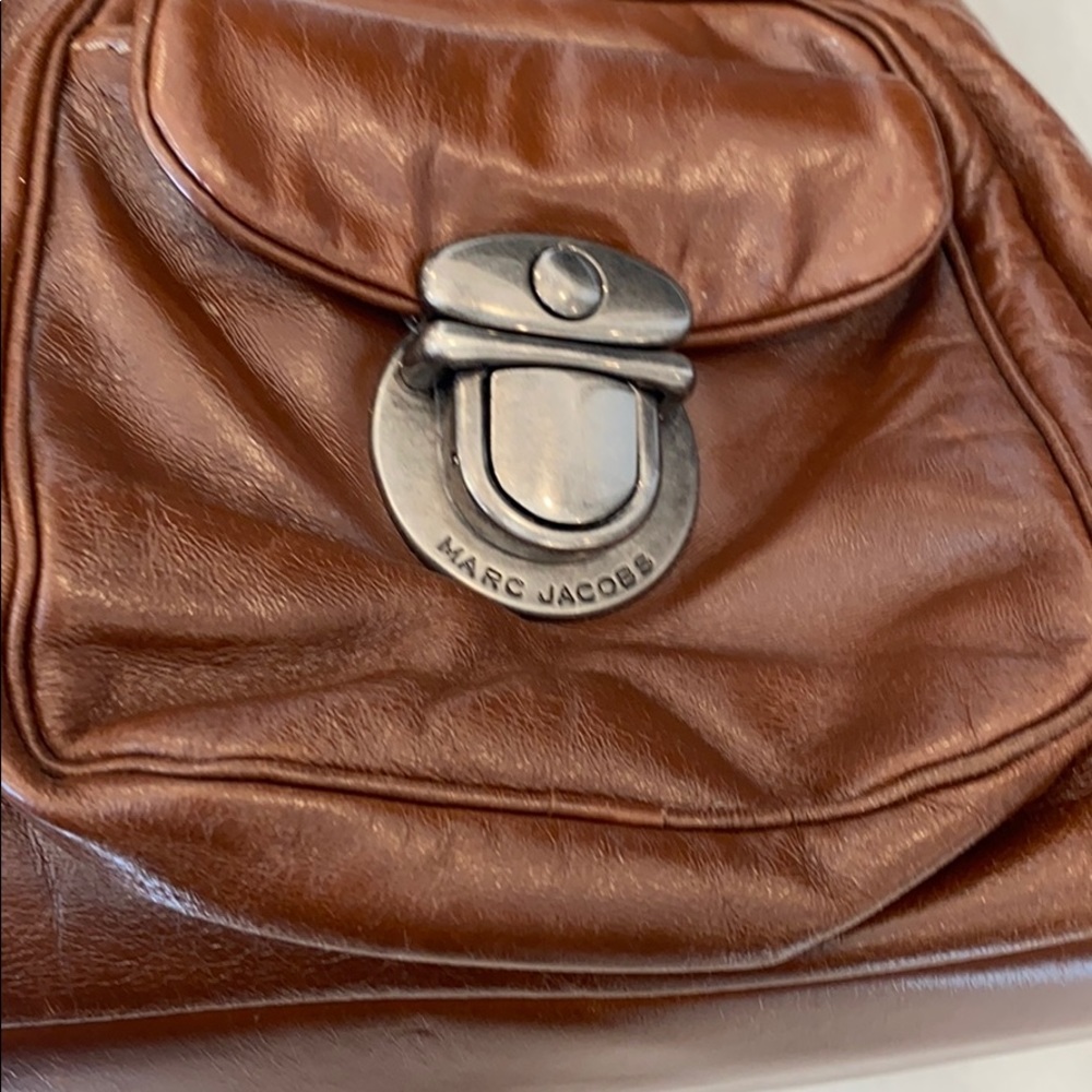 MARC JACOBS BLAKE BROWN LEATHER SATCHEL VINTAGE - Picture 5 of 17
